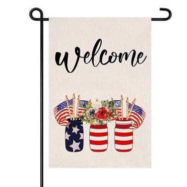 Imagem de Bandeira floral tomada partido dobro da jarda, bandeira decorativa pat