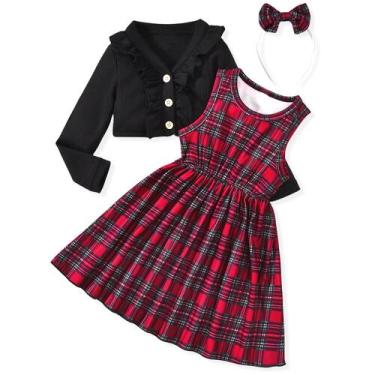 Imagem de Conjunto de cardigã e bandana para meninas HINTINA 5T