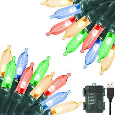 Imagem de Luzes de corda de Natal: verde, conveniência, 10 m, 100% LED, impermeá