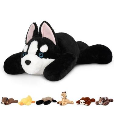 Imagem de Pelúcia Husky de pelúcia Niuniu Daddy Weighted 20" 1,5 kg