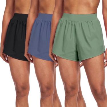 Imagem de Shorts de treino CADMUS 2 em 1 para ginástica esportiva feminina GG