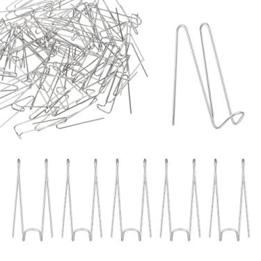 Imagem de 50 ganchos de arame de parede de painel de tecido, ganchos de cubículo para painel de tecido, ganchos de metal para cubículos, clipes de parede para decoração de fotos internas e externas, acessórios