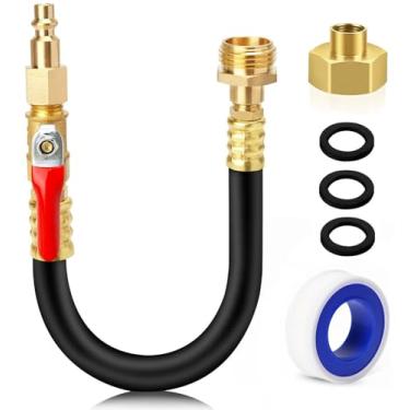 Imagem de Kit de inverno para trailer, adaptador de plugue de sopro de aspersor de 30 cm com válvula de desligamento, kit de acampamento para inverno, encaixe de sopro de ar de linha de água para trailer