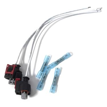 Imagem de BOVZOR PT3739 Kit de conector de trança de injetor de combustível de substituição para motores a diesel de 6,6 L, conjunto de atualização multiuso de 2 peças com revestimento resistente ao calor, OEM