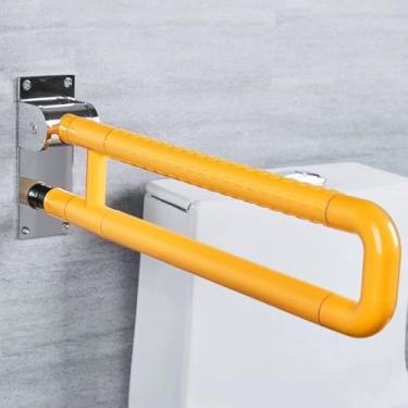 Imagem de Trilhos de segurança para idosos com deficiência, trilho de vaso sanitário de aço inoxidável de 70 cm com aderência macia antiderrapante, barras de apoio para banheiras de banheiro acessíveis para