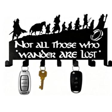 Imagem de Porta-chaves moderno montado na parede, porta-chaves elegante com ganchos para organização doméstica - ideal para decoração de entrada ou corredor - Design durável e prático, organizador de chaves