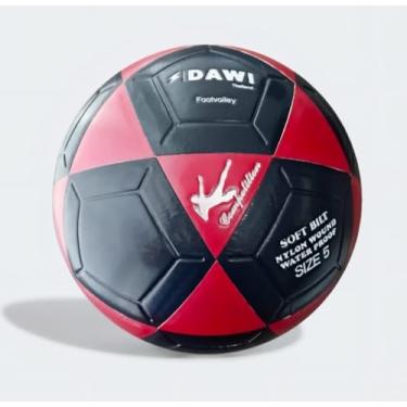 Imagem de Bola de futevolei e altinha profissional original dawi PRETO/VERMELHO