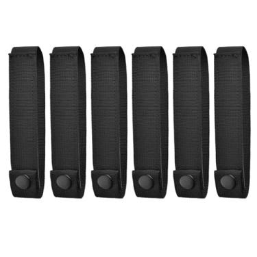 Imagem de TRIWONDER MOLLE Correia de correias táticas Molle Correias de encaixe tático para bolsa, bolsa de ferramentas, bolsa de cintura pendurada, cinto (preto - 15 cm - pacote com 6)