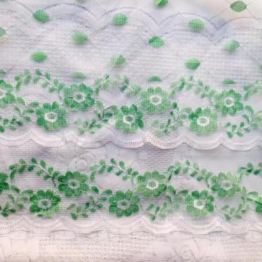 Imagem de Mosquiteiro Teto Casal Gigante Indiano com Elástico – Proteção Elegante e Conforto para Todos os Tipos de Cama(Branco com Verde)