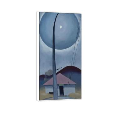 Imagem de BMZFYBS Georgia O'Keeffe famosa arte de parede impressões em tela pronto para pendurar - bandeira - quadro branco para decoração de sala de estar 50 x 100 cm 20 x 39 pol