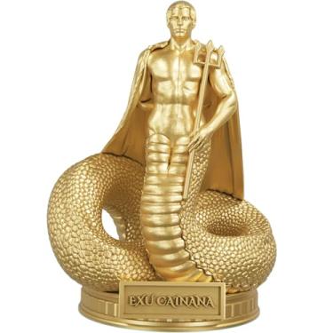 Imagem de Estátua Exu Cainana Imagem Umbanda Candomblé (Cor Ouro)