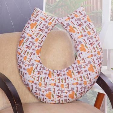 Imagem de Almofada Amamentação Multifuncional para Bebê Menino com Capa Removível (Fazendinha)