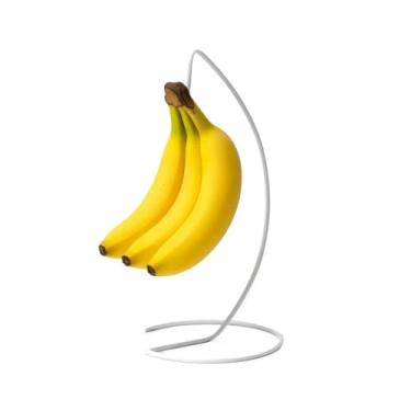 Imagem de Suporte Mesa Fruteira Gancho para Pendurar Bananas Multiuso(Branco)