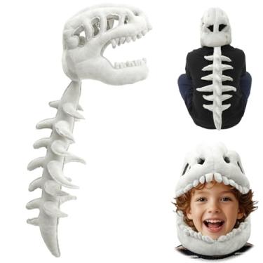 Imagem de Conjunto de fantasia de esqueleto de dinossauro 2026 novo conjunto realista de Halloween divertido espinossauro de pelúcia dinossauro com extensão de lombada para festa, fantasia divertida de cosplay