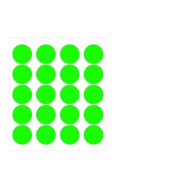 Imagem de Etiqueta Adesiva Bolinha Verde Fluorescente 1,0Cm Roloc/1000 - DC