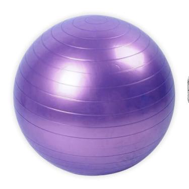 Imagem de Bola de Pilates Suíça, 55cm, PVC Antiestouro, com Bomba de Ar, para Yoga, Ginástica, Fisioterapia, Exercícios Abdominais, Suporta até 150kg