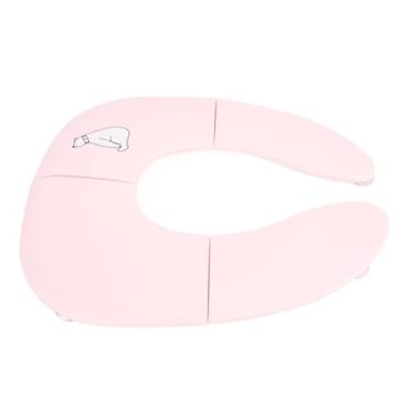 Imagem de Cryfokt Assento Penico Dobrável para Viagem, Leve, Resistente Ao Deslizamento, Ventosa, Treinamento de Vaso Sanitário para Crianças, Assento Penico Dobrável Portátil para Meninos e Meninas, Material PP, Tamanho Desdobrado de 13,8 X 11,4 X 1,2 pol. (Rosa)