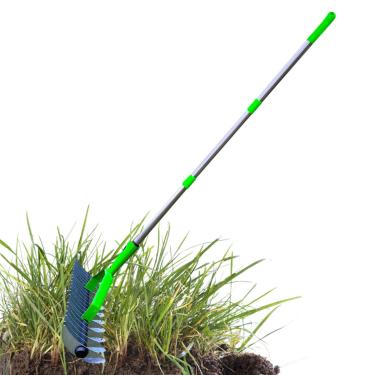 Imagem de Ancinho de Jardinagem,Ferramenta De Jardinagem Resistente Em Aço | Ancinho Para Remover Palha,Para Caminhos Jardim Pátios Exteriores Varandas Terraços