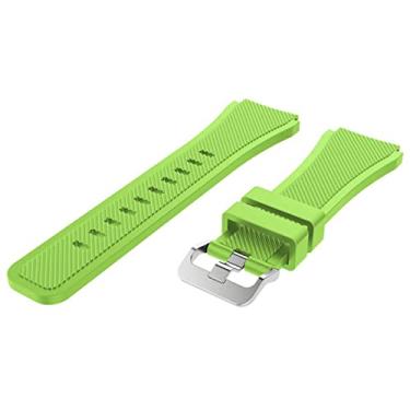 Imagem de ONECM Pulseira de borracha para Huawei Gt 2 Pulseira para Samsung Galaxy Watch 3 45mm Gear S3 Frontier 22mm Pulseira de relógio para Xiaomi Ls05 (Cor: Verde, Tamanho: 22mm)