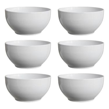 Imagem de Cumbuca Capri 400ml Porcelana Tigela Sopa Caldo Açai Porcelana Branca - Para Sopa, Caldo, Açaí, Sobremesas e Servir(KIT COM 8)