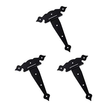 Imagem de Dobradiça de porta resistente 5/6/8 polegadas alça de renda dobradiça decorativa à prova de ferrugem dobradiça de luz de ferro 3 peças dobradiça de porta cerniera (cor: 20x15x3cm, tamanho: A)