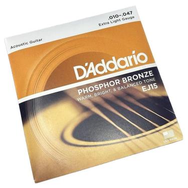 Imagem de Encordoamento Aço 010 Violão Daddario Ej15 Phosphor Bronze