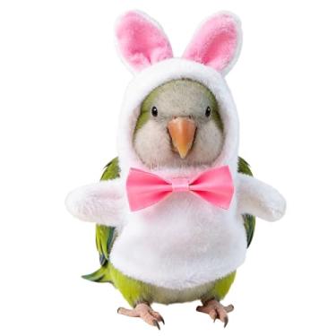 Imagem de Capa para Papagaios | Manto com Capuz Resistente ao com Estampa de Coelho,Roupas Ajustáveis para Aves,para Inverno, Calopsitas, Periquitos, Papagaios-do-congo, Conures, Mainás,