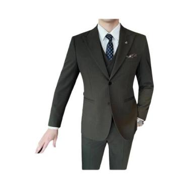 Imagem de Terno Formal Slim-fit Estilo Coreano Em Três Peças Para Casamento, Ter