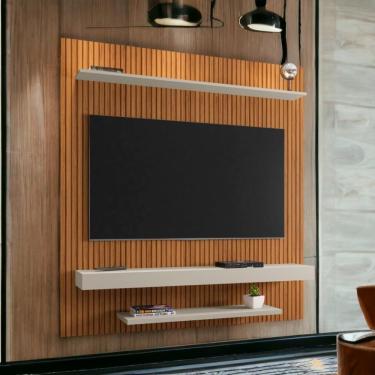 Imagem de Painel Para Tvs 60 Leme Ripado E Off White Bechara