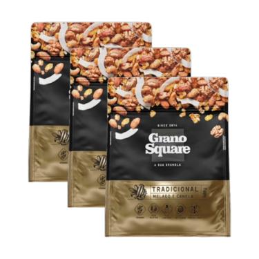Imagem de Kit 3X: Granola Premium Tradicional Sem Glúten GranoSquare 400g