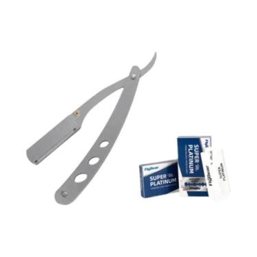 Imagem de Navalha Manual Dobrável Para Homens Com Lâmina De Aço Inoxidável Para 