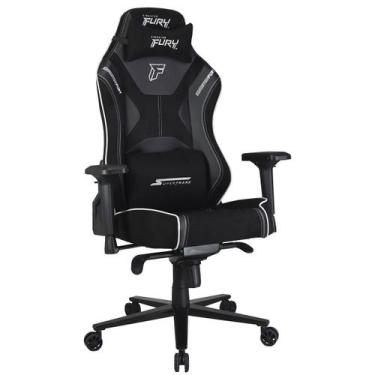 Imagem de Cadeira Gamer SuperFrame Kingston Fury, Reclinável, 4D, Preto e Branco