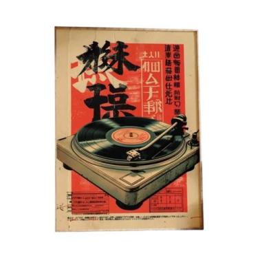 Imagem de Pôster Vintage De Gato-Tigre Com Música Em Tela, Arte Retrô De Toca-Di