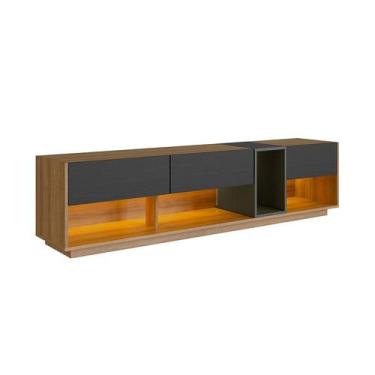 Imagem de Rack para TV até 65 Polegadas Violet com LED 3 GV Mel e Grafite - Mode