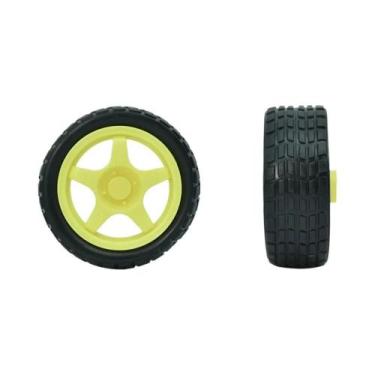 Imagem de Roda Robótica Plástica Mecanum TT Motor Acessórios Para Carro Intelige