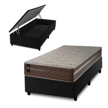 Imagem de Cama Box Baú Georgia 96x203 com Molas Ensacadas King House