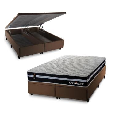 Imagem de Cama Box Baú Durham com Molas Ensacadas 193x203 King House