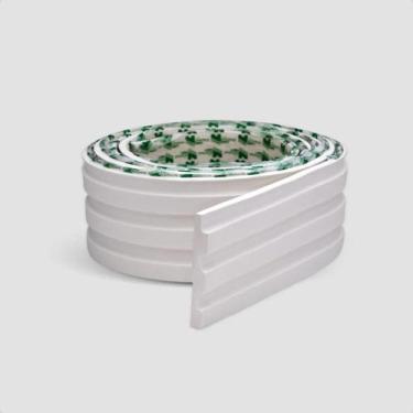 Imagem de Painel Ripado EVA Autocolante 10cm 5 Metros Flexivel Branco Fosco MeuR