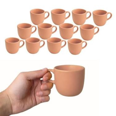 Imagem de Kit 12 Caneca Xicara De Cerâmica De 100ml Para Café Chá - Haüskraft, B
