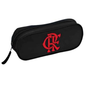 Imagem de Estojo Flamengo Clube de Regatas Reforçado CRF Escola Casual, Preto-CR