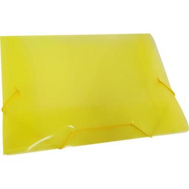 Imagem de Pasta Plástica com elástico ofício amarela - Kit c/10 - ACP