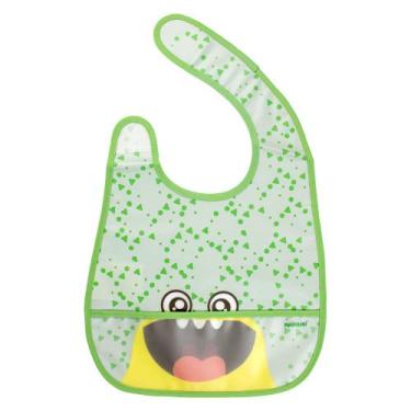 Imagem de Babador infantil impermeável pimpolho 25x31cm cores +6m, Sapo