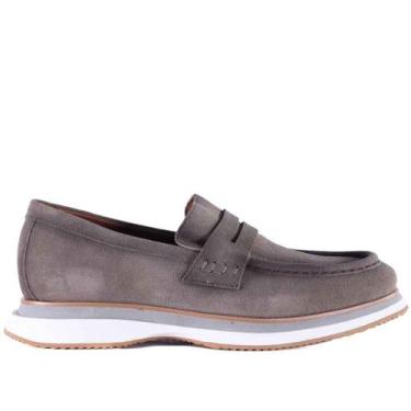 Imagem de Mocassim Masculino em Couro Zariff Lon021, Gray, 40