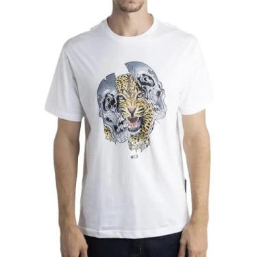 Imagem de Camiseta MCD Regular Onça Caveira WT23 Masculina Branco, GG, Branco