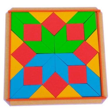 Imagem de Mosaico Brinquedo Educativo e Pedagógico em MDF - Tralalá