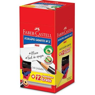 Imagem de Lapis Preto Redondo Ecolapis 1205 +12 Apont.Gratis - Caixa com 144 Faber Castell, Multicor