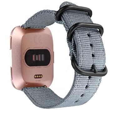 Imagem de Hoopyeecase pulseira de relógio Compatível com Fitbit Versa 2 / Versa/Versa Lite, Suave Nylon Substituição assistir banda Pulseira Acessórios Compatível com Fitbit Versa Smart Watch