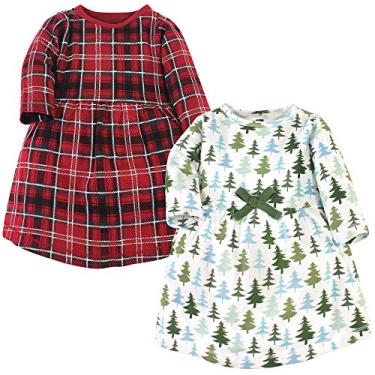 Imagem de Hudson Baby Vestidos de algodão para bebês meninas, Árvores perenes, 9-12 Meses