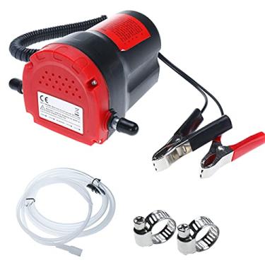 Imagem de Amarine Made Extrator de bomba de troca de óleo de 12V 60W, extrator de bomba de fluido a óleo/diesel Scavenge Bomba de transferência de sucção com tubos, caminhão, RV, barco, ATV (vermelho)