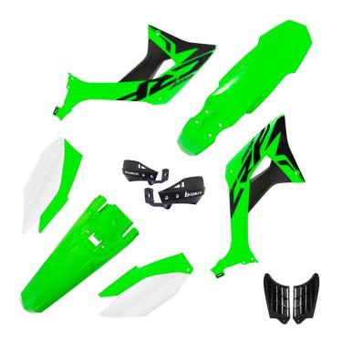 Imagem de Kit Plástico Biker Evo Crf 250f Com Adesivos + Protetor De Mão Biker